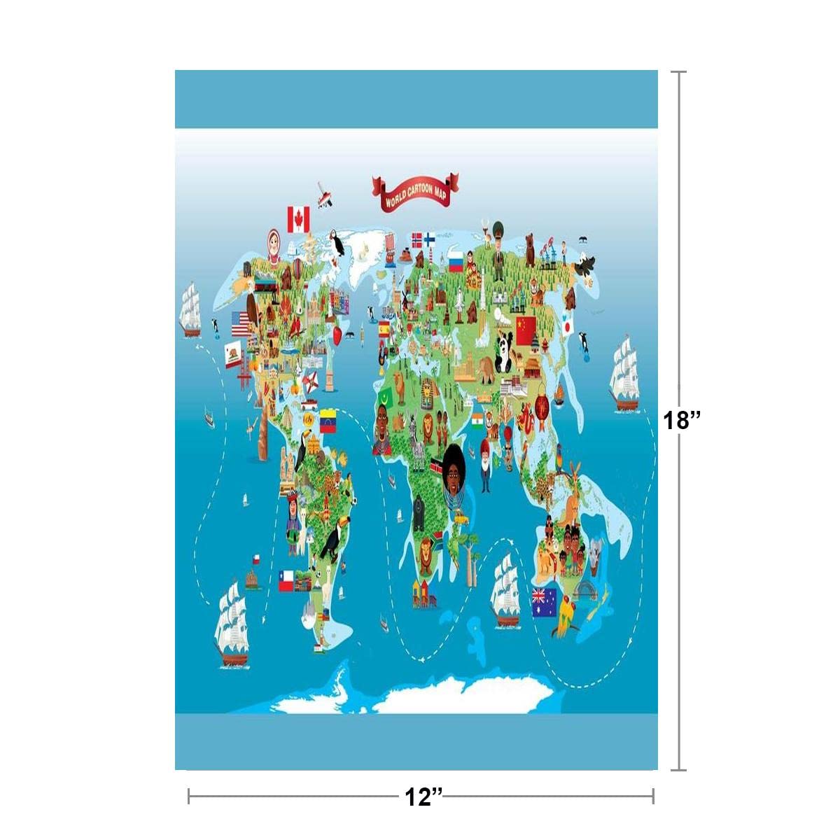 Amazon.co.jp: Map of the Worldアニメスタイル教室フレーム入り